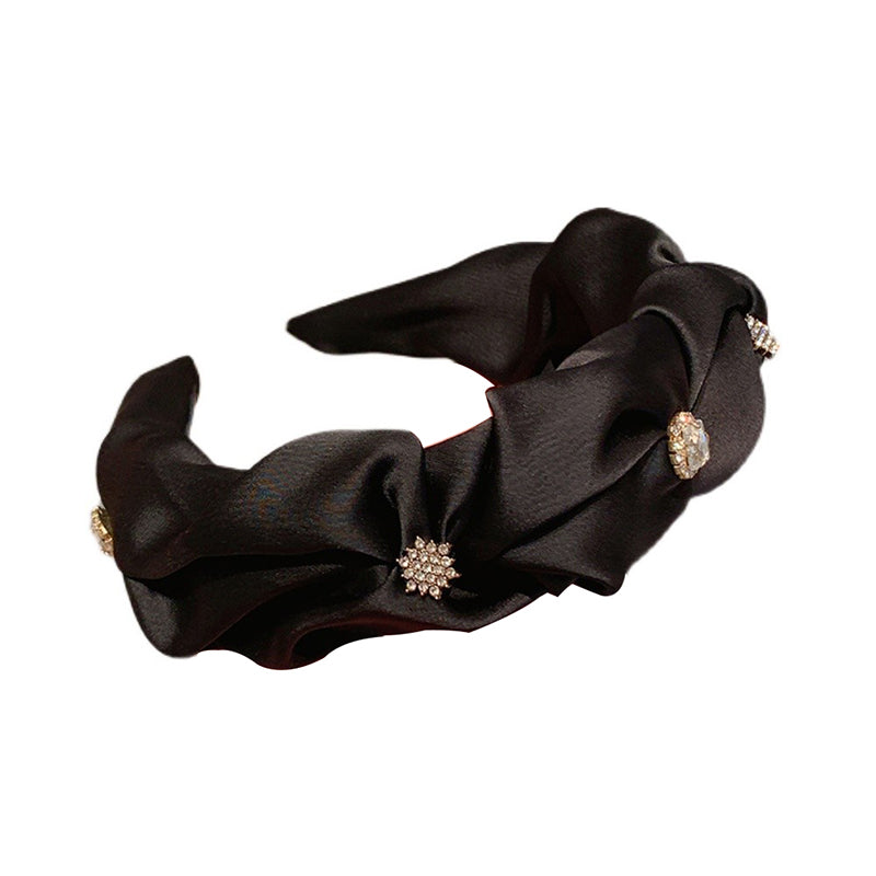 Crystal Diamond Face Wash Headband - Wide Korean Style Hair Band for Women