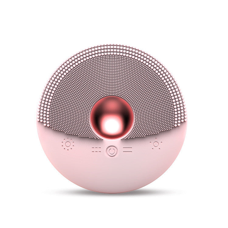 Heated Silicone Face Wash Brush - Ultrasonic Vibration Cleanser with 3 Speed Settings
