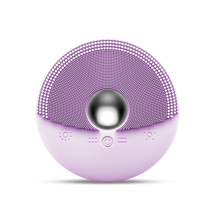 Heated Silicone Face Wash Brush - Ultrasonic Vibration Cleanser with 3 Speed Settings
