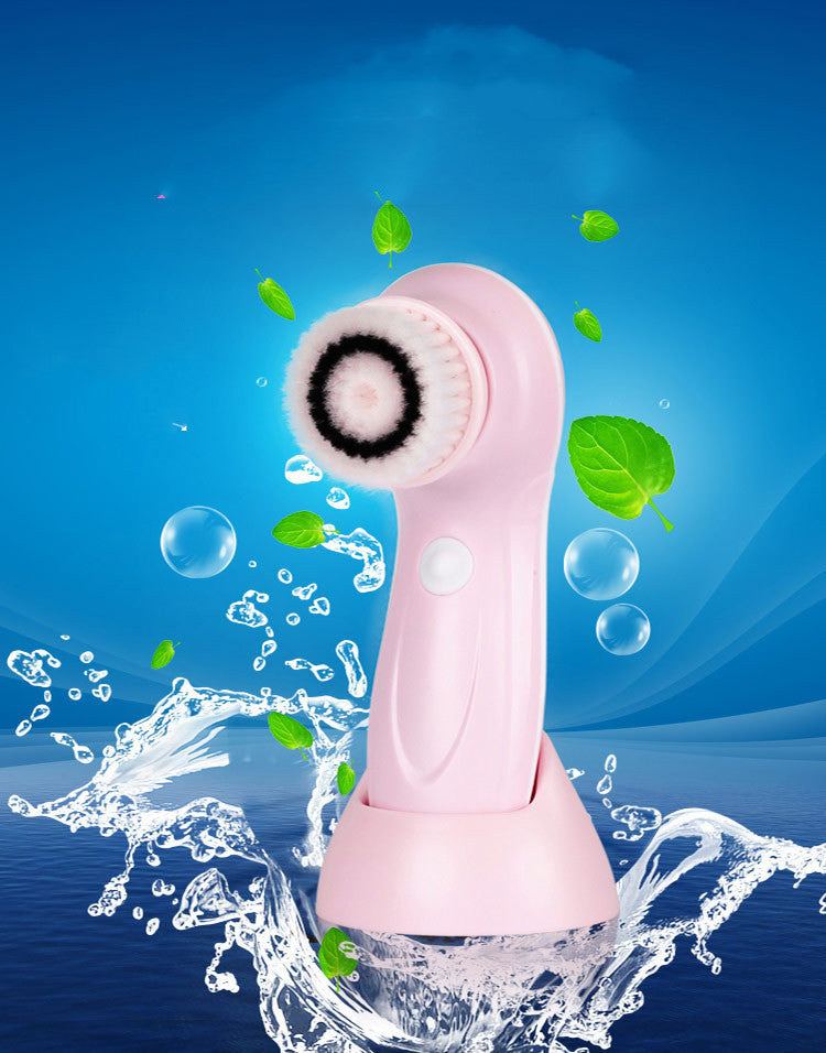 Waterproof Electric Face Cleansing Brush - Deep Pore Cleanser for All Skin Types