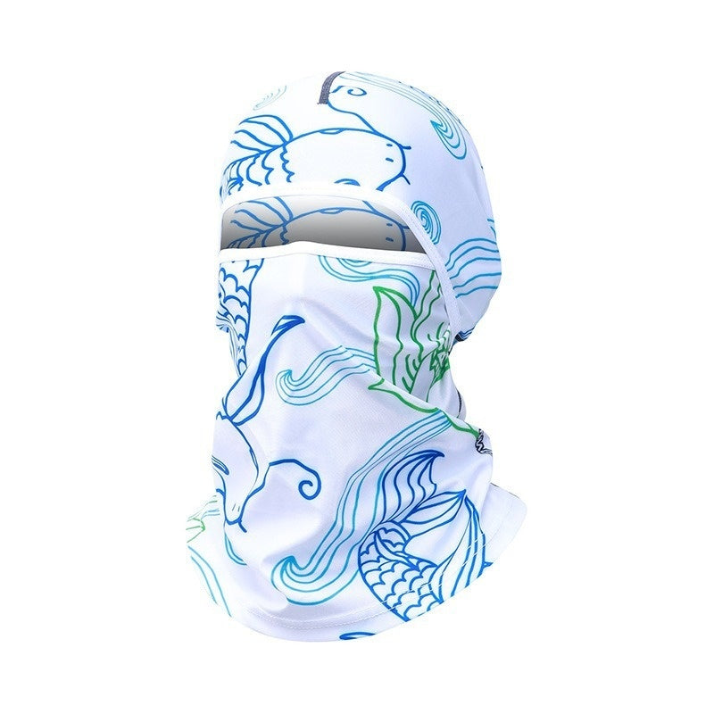 Ice Silk Sun Protection Face Mask - Full Face UV Shield Scarf for Men and Women