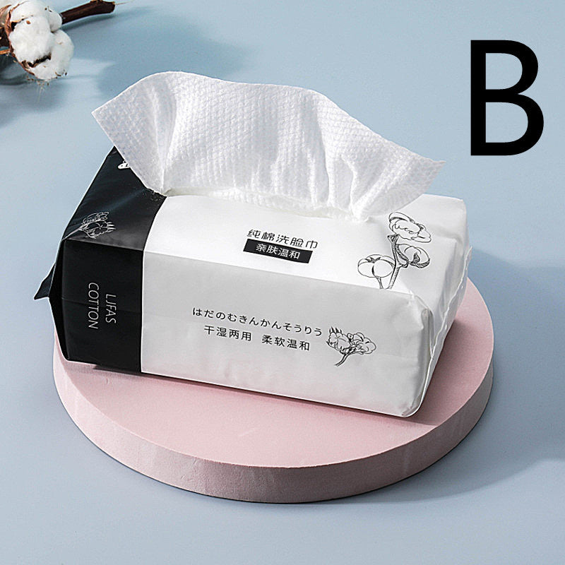 Disposable Cotton Face Wash Towel - Soft Pearl Pattern Cleansing Wipes for Daily Skincare
