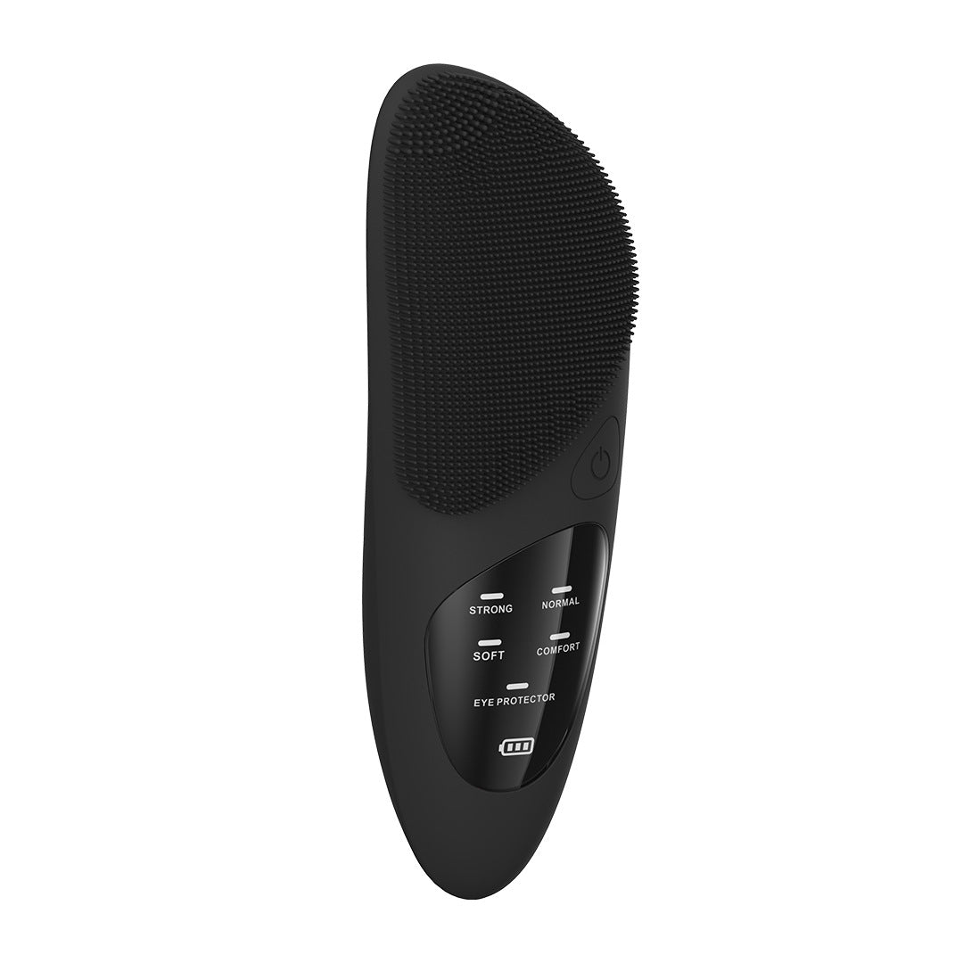 Rechargeable Silicone Face Wash Brush - Ultrasonic Eye Care Cleanser with 5 Speed Settings and Heat