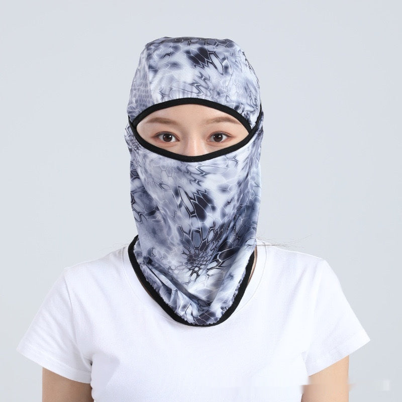 Ice Silk Sun Protection Face Mask - Full Face UV Shield Scarf for Men and Women