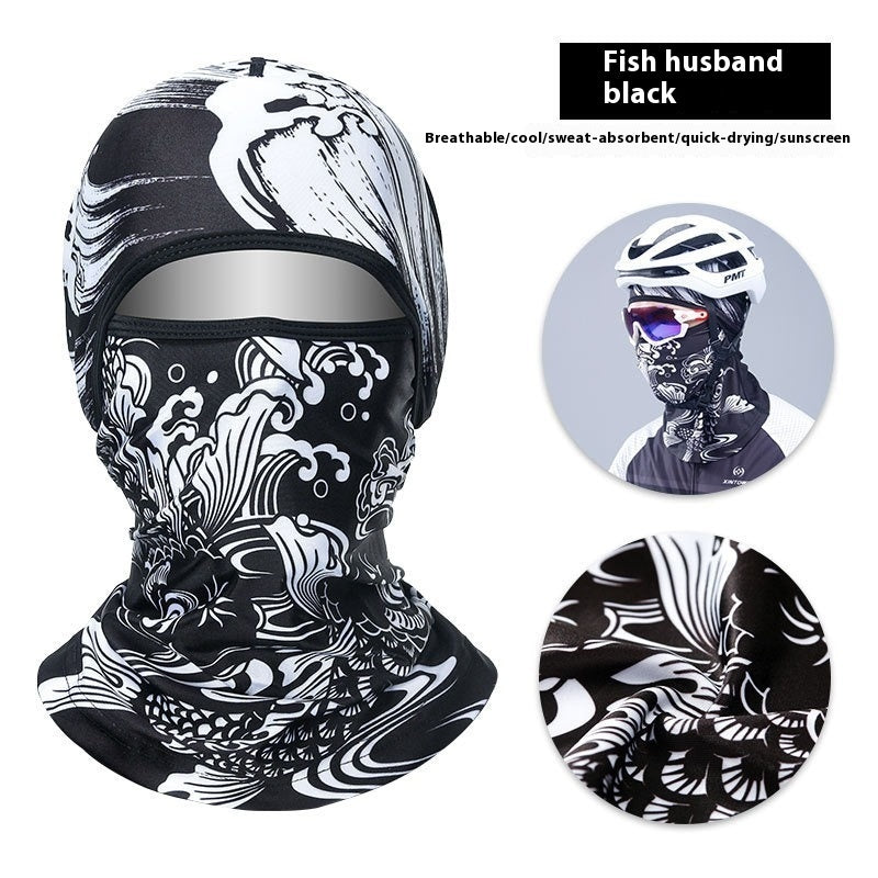 Ice Silk Sun Protection Face Mask - Full Face UV Shield Scarf for Men and Women