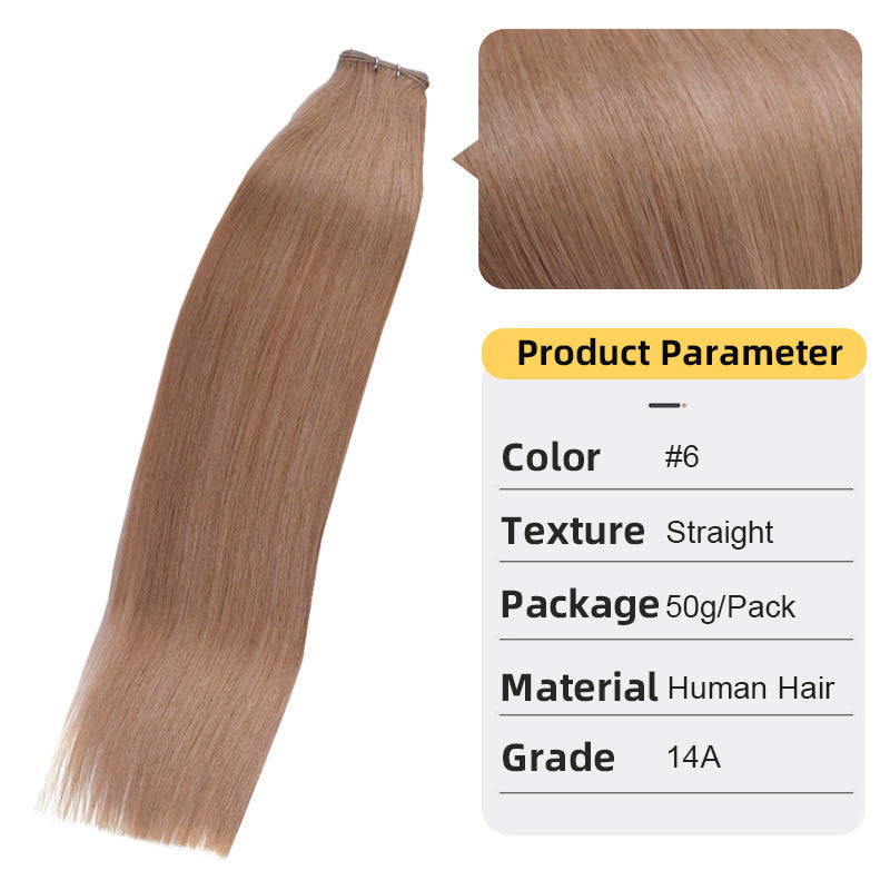 Second Generation Hand-knitted Hair Weft White Hair Extension Braid Real Hair