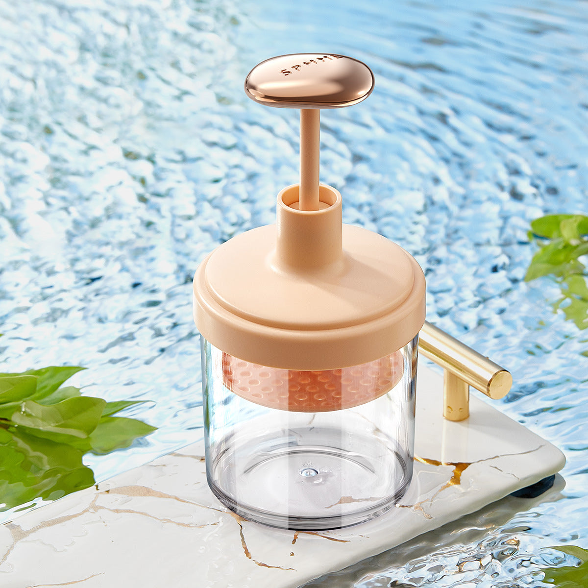 Automatic Face Wash Foam Maker - Press Rebound Facial Cleanser Frother in Pastel Colors