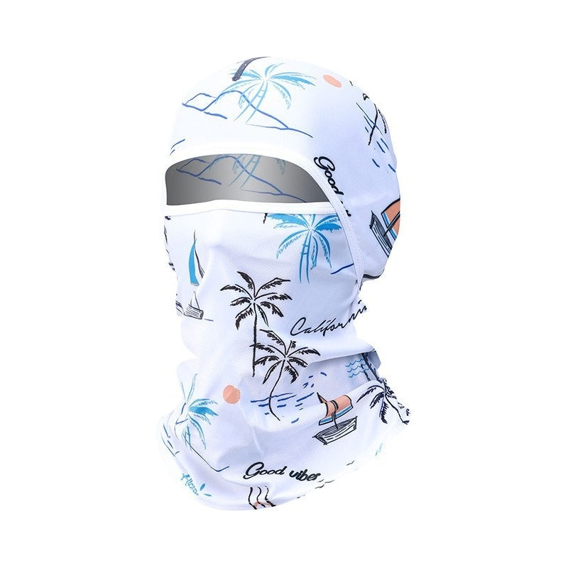 Ice Silk Sun Protection Face Mask - Full Face UV Shield Scarf for Men and Women
