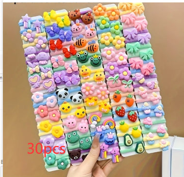 Rubber Band Female Hair-binding Children's Cartoon Hair Band Cute Baby Hair Friendly String Hair Rope Headdress