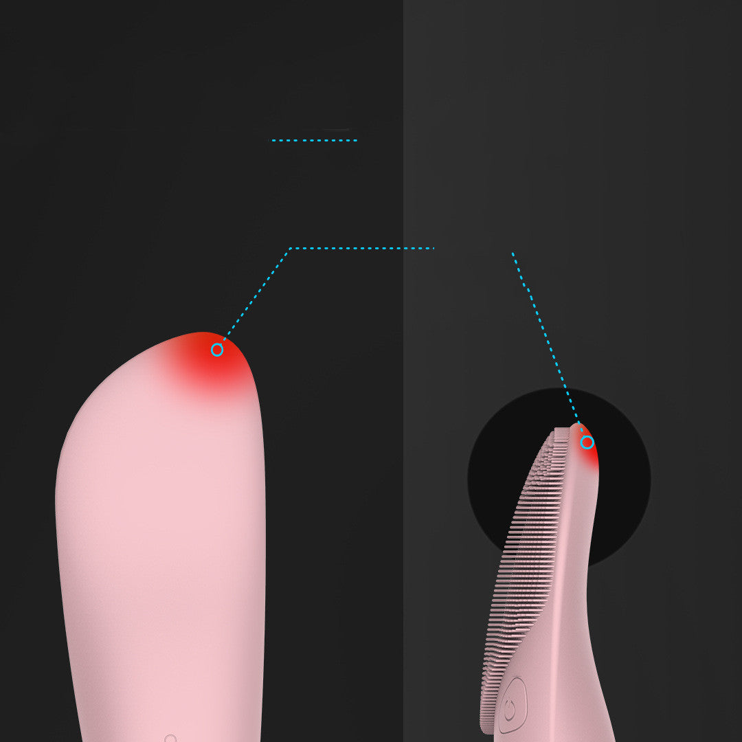 Rechargeable Silicone Face Wash Brush - Ultrasonic Eye Care Cleanser with 5 Speed Settings and Heat